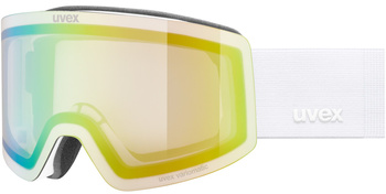 Gogle narciarskie fotochromowe UVEX Provoqe pro V (biały mat | zielone soczewki S1-S3)