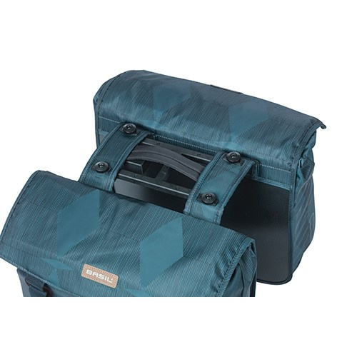 Torba na bagażnik Basil Elegance Double Pannier Bag MIK Estate Blue (40-49 litrów)