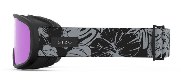 Gogle damskie zimowe GIRO MOXIE BLACK & GREY BOTANICAL XL (soczewka AMBER PINK i soczewka YELLOW)