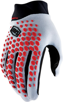 Rękawiczki długie 100% GEOMATIC Grey Racer Red