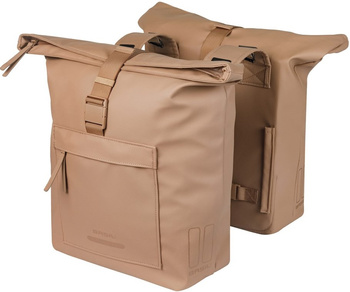 Sakwa na bagażnik podwójna Basil Brooklyn (piaskowa 41 litrów)