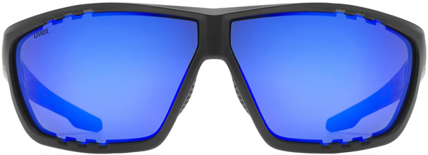 Okulary Uvex Sportstyle 706 (czarne; niebieskie soczewki mirror S3)