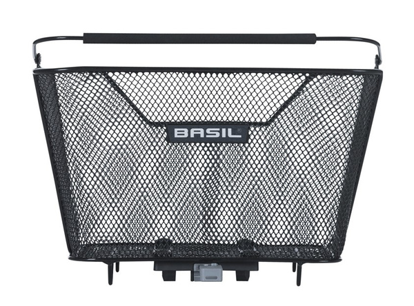 Kosz tylny na bagażnik BASIL LESTO MIK, MIK System (ready to go), stalowy czarny (NEW)