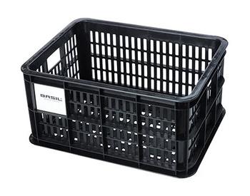 Kosz przedni/tylny na bagażnik BASIL BICYCLE CRATE S, 17.5L, recycled synthetic, black (NEW)