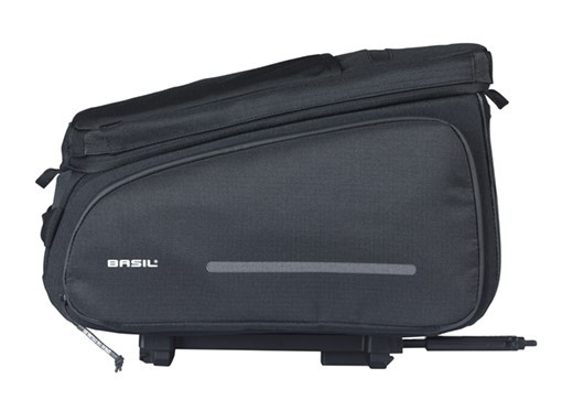 Torba na bagażnik Basil Move MIK + adapter (czarna 10-26 litrów)