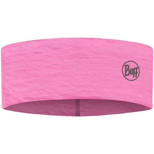 Opaska BUFF MERINO LIGHTWEIGHT HEADBAND SOLID FLUOR FUCHSIA
