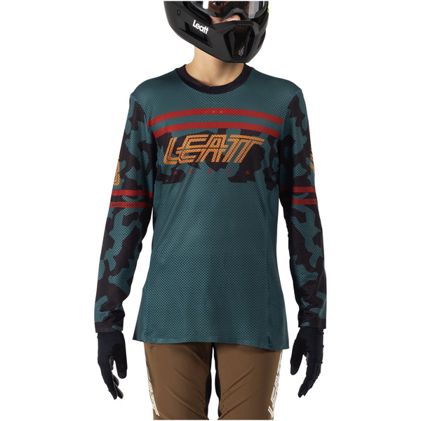 Koszulka dziecięca z długim rękawem Leatt MTB Gravity 4.0 Junior (turkusowa)