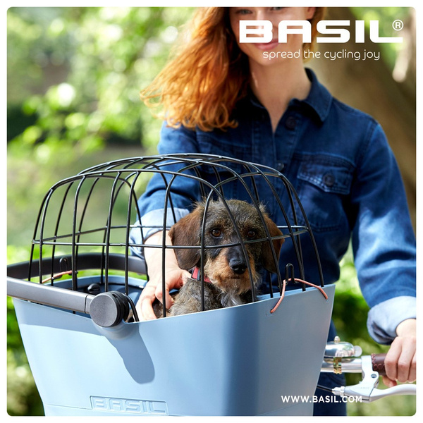 Kosz na kierownicę BASIL BUDDY DOG BICYCLE BASKET FRONT KF 32L, KF System, faded denim (NEW)