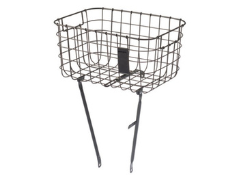 Kosz na widelec BASIL ROBIN 26"-28", zestaw do montażu, stalowy, matt black (NEW)