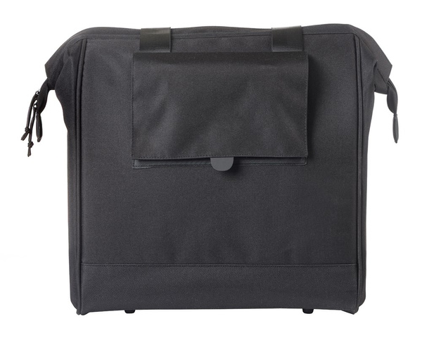 Sakwa na bagażnik pojedyncza Basil Grand Shopper + MIK Hooks (czarna 23 litry)