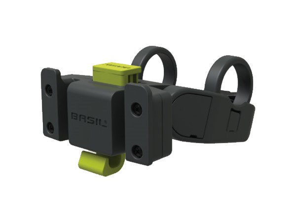 Wspornik mocujący do kierownicy BASIL HANDLEBAR HOLDER FOR KF PLATES śr.25-31,8mm system mocowania kosza/sakwy odpinany (NEW)