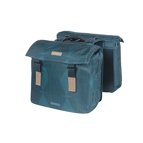 Torba na bagażnik Basil Elegance Double Pannier Bag MIK Estate Blue (40-49 litrów)