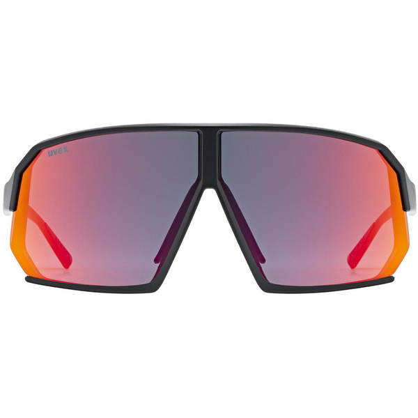 Okulary Uvex Sportstyle 237 Black Matt (czerwone soczewki mirror S2)