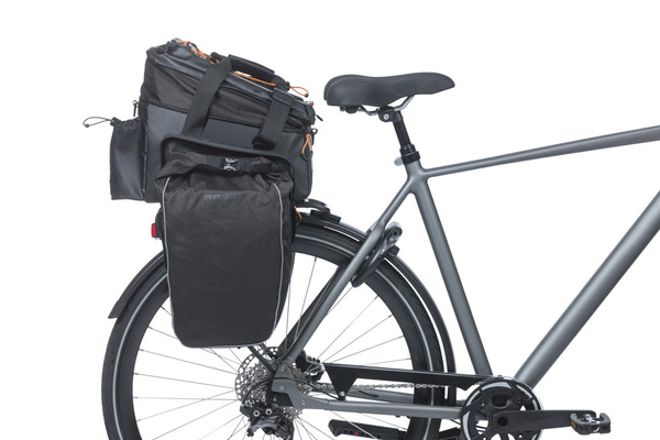Torba na bagażnik Basil Miles XL Pro MIK + adapter (czarno-pomarańczowy 9-36 litrów)