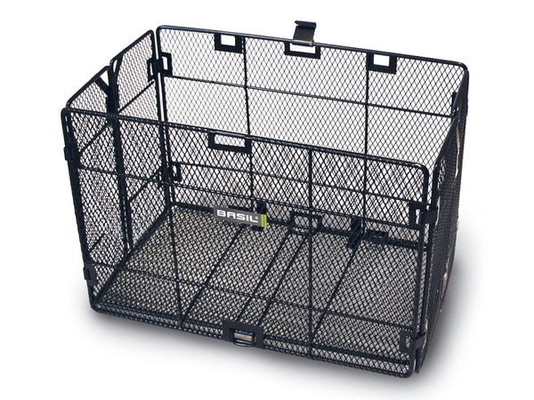 Kosz tylny na bagażnik BASIL CATANIA, stalowy czarny (WYPRZEDAŻ -50%)