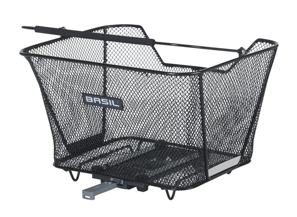 Kosz tylny na bagażnik BASIL LESTO MIK, MIK System (ready to go), stalowy czarny (NEW)