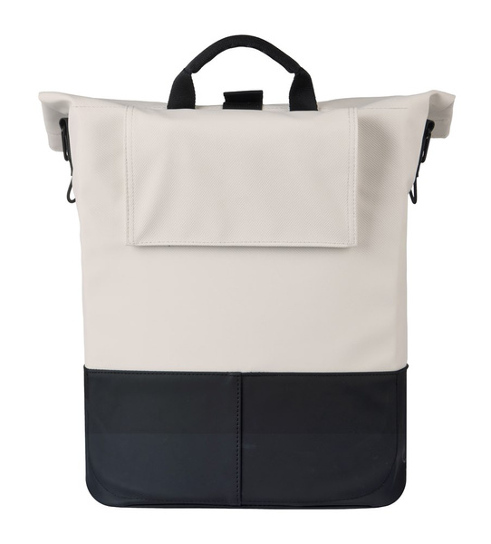 Sakwa na bagażnik pojedyncza Basil Cove Shopper + MIK Hooks (biało-czarna 14-16 litrów)