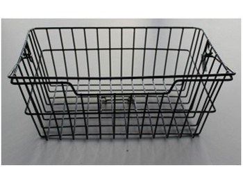 Kosz tylny na bagażnik BASIL BASKET-3 + haczyki mocujące Bottom hooks, stalowy czarny