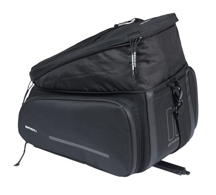 Torba na bagażnik Basil Move MIK + adapter (czarna 10-26 litrów)