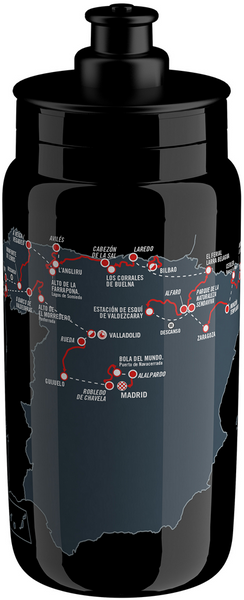 Bidon Elite Fly La Vuelta 2025 Black Map