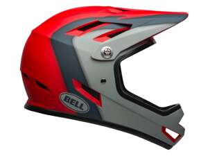 Kask full face BELL SANCTION (szaro-czerwony)