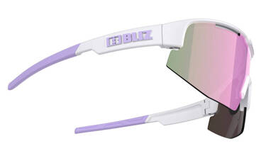 Okulary Bliz Active Matrix Matt White Purple (brązowo-różowe soczewki kat. 3)