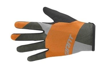 Rękawiczki Giant Transcend, z długimi palcami, Off-Road, pomarańczowe