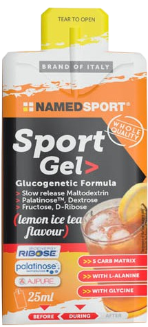 Żel NAMEDSPORT Sport Gel Glucogenic (cytryna-ice tea 25 ml)